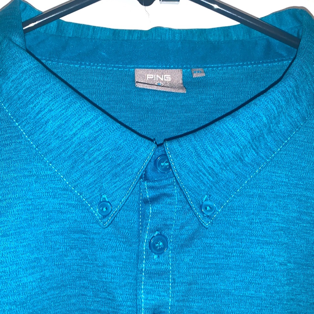 PING Sensor Cool Teal Polo Golf Shirt Goose Creek Golf Club Men's Size XXL - Picture 4 of 6